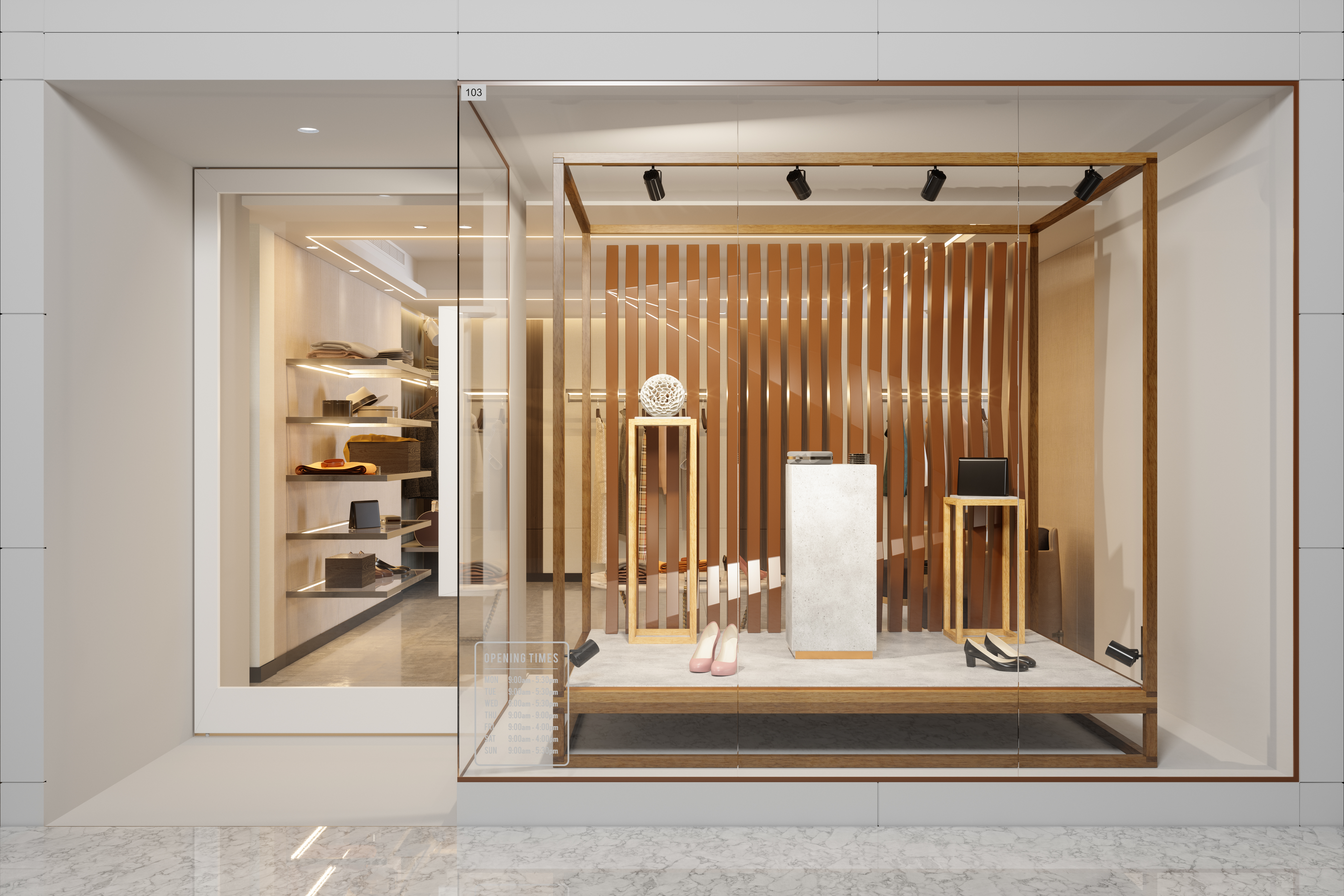 exterior of clothing store